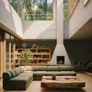 open living area look