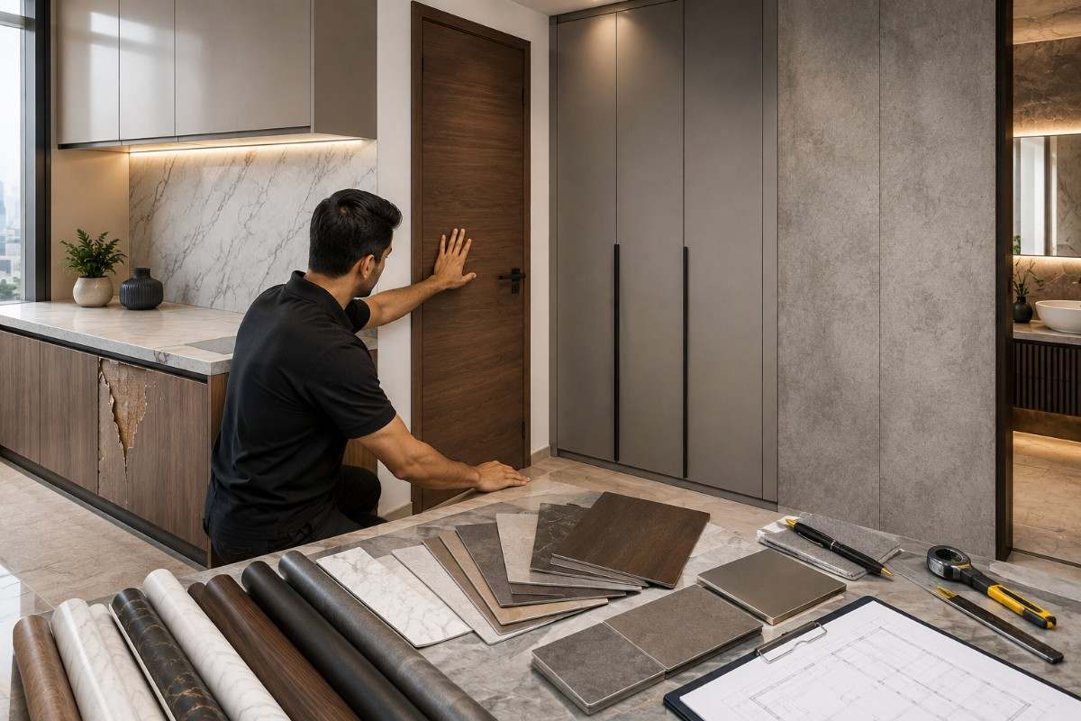 interior vinyl wrapping services in Dubai